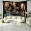 Supernatural Hunting Brothers Wall Tapestry Aesthetic Wall Hanging Printed Fabric Blanket Decorative Tapestries for Bedroom Living Room Home Decor