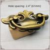 Bronze Drawer Pulls 2.4 Inch Hole Pitch Simple European Hanging Pull, Zinc Alloy Cabinet Hardware for Kitchen and Bathroom Cabinets, Integral Drawer