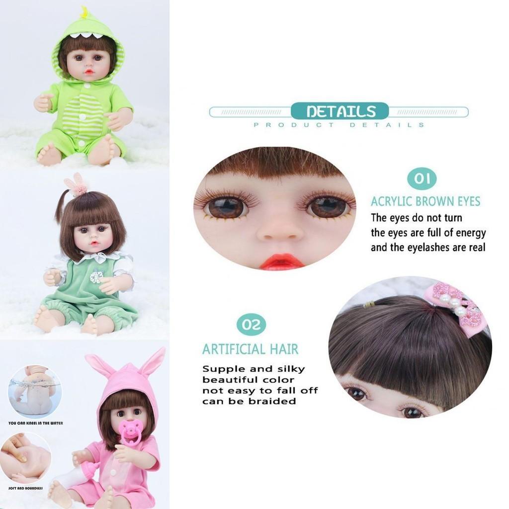 Realistic Reborn Baby Doll With Soft Full Silicone Body Safe And Non-toxic For Newborns