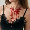 Tassel Blood Drop Necklace Red Gothic Jewelry Fashion Halloween Choker  Girls