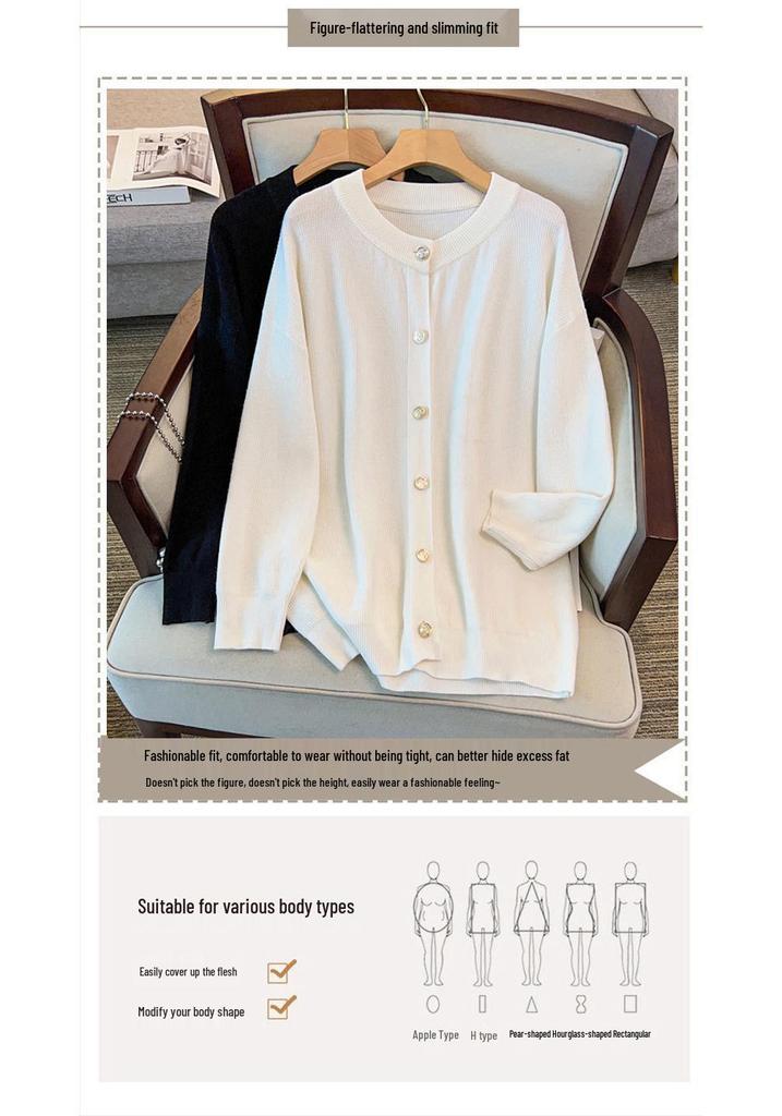 Cardigan Spesso da Donna Taglie Forti (Busto 150/160)