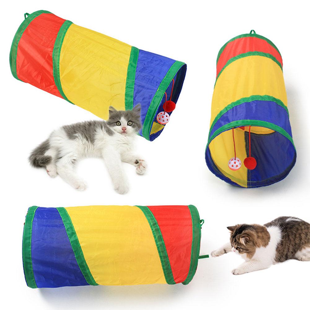 Pet Cat Tunnel Toys Foldable Pet Kitty Training Interactive Fun Toy For Cats Rabbit Small Animal Play Tunnel Tube