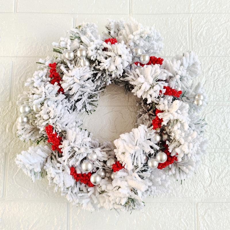 1PC Tabletop Decor Christmas Holiday Centerpiece Christmas Wreath With Candle Holder