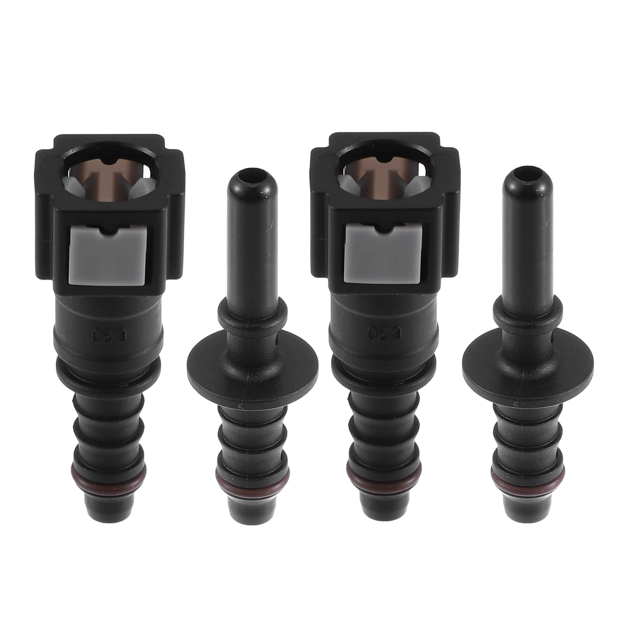 

uxcell Автомобильный топливный шланг Быстроразъемное соединение Отсоединяемый шланг Нейлон 0,25 дюйма (6,3 чёрный