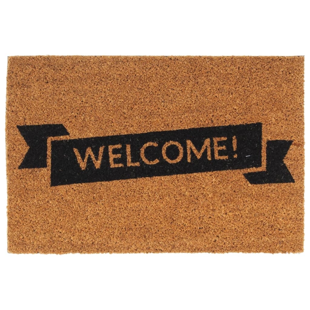 vidaXL Coconut Fiber Doormat Natural Color 40 X 60 Cm Tufted