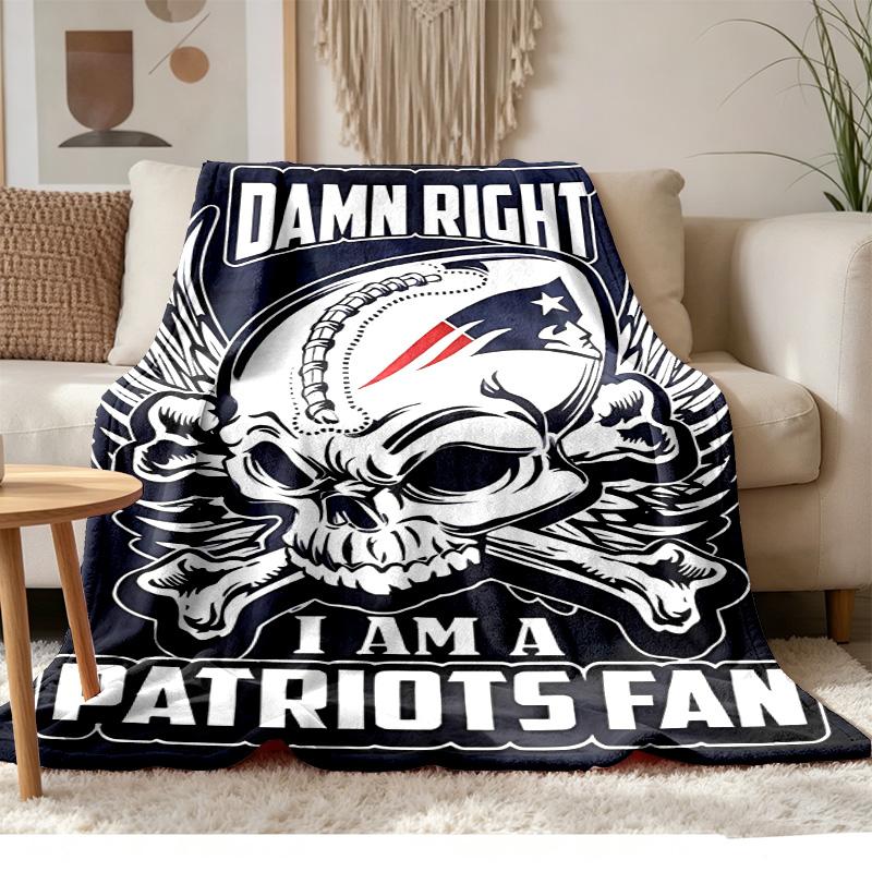 New England Patriots Soft and Comfortable Flannel Suitable for Sofas Living Rooms Outdoor Camping Travel and Also Makes a Great Anniversary Gif