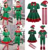 Festive Green Elf Santa Claus Costume For Adults And Kids Perfect For Family Christmas Celebrations