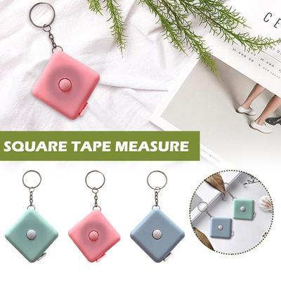 New Retractable Mini Tape Measure Square Plastic Sewing Accessories Portable Measurements Tool