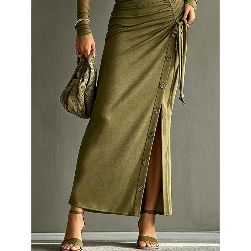 European and American Fashion New Pleated Holiday Style Thin Sexy Temperament Dress Women