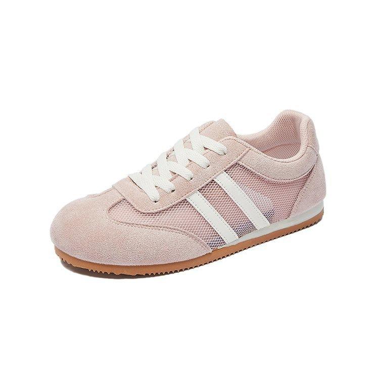 Red German training shoes women's 2025 new summer thin breathable little white shoes lightweight board shoes flat mesh shoes