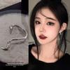 Women's High-End Plain Hoop Earrings: Light Luxury Ear Drops & Studs, Niche Design for Autumn/Winter.