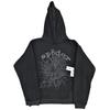 Felpa Sp5der Oversize Spessa in Pile con Stampa a Foglia Ragnatela Design Uomo Inverno Casual