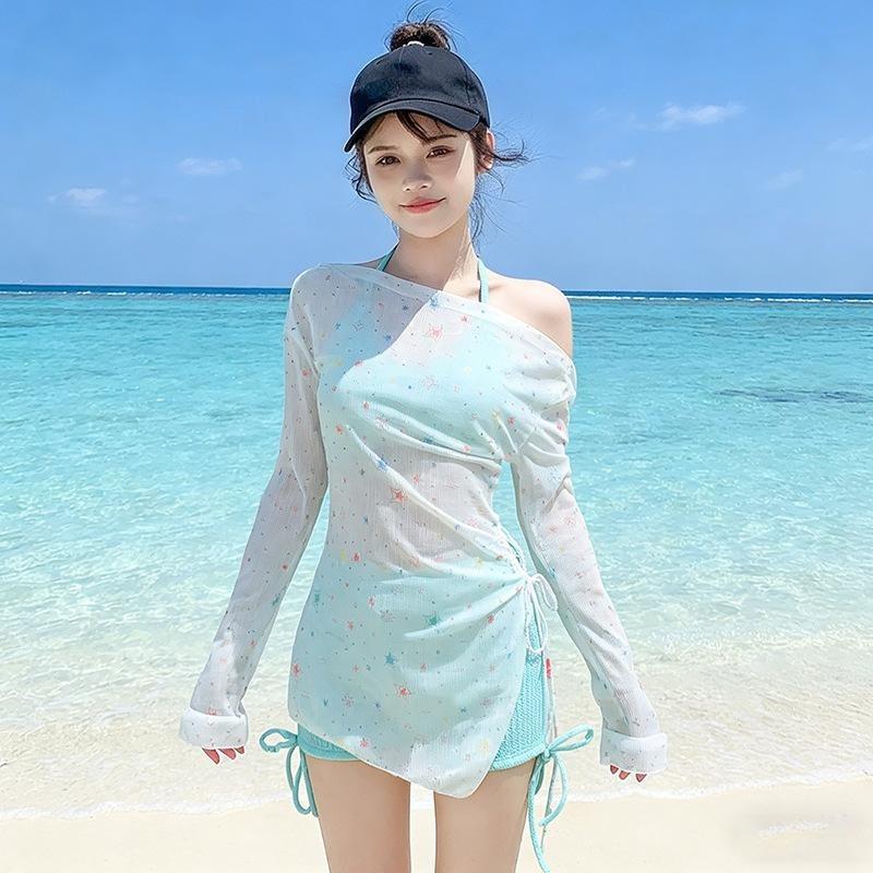 Women's Three-piece Swimwear Set A Sophisticated Modest Cut That Looks Stunning In Photos—perfect for Hot Spring Holidays