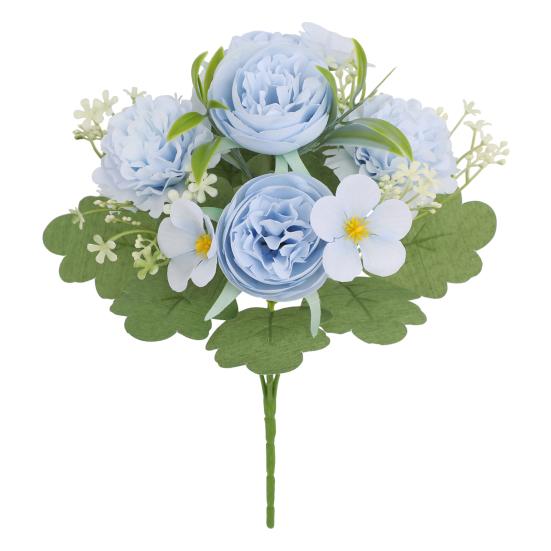 Simulated Ball Blossom Artificial Flowers Fake Chrysanthemum Rose Bouquet Florals Arrangements Realistic Faux Chrysanthemum Flowers for Home