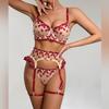 "Embroidery Floral Lace Sheer Lingerie Set - Sexy and Elegant Appeal"