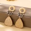 Women's Earrings, Geometric Leopard Print Fashion Pendant Earrings, Suitable for Daily Wear and Vacation Wear