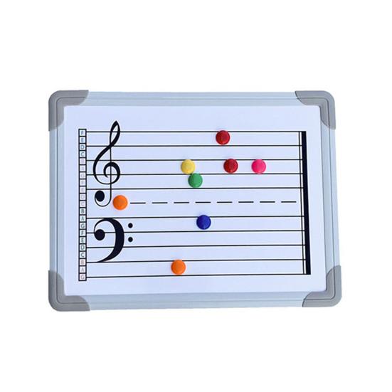 Double-Sided Magnetic Music Staff Whiteboard High Low Notes Teaching Aid Mini Dry Erase Board Students Teachers Music Classroom Supplies