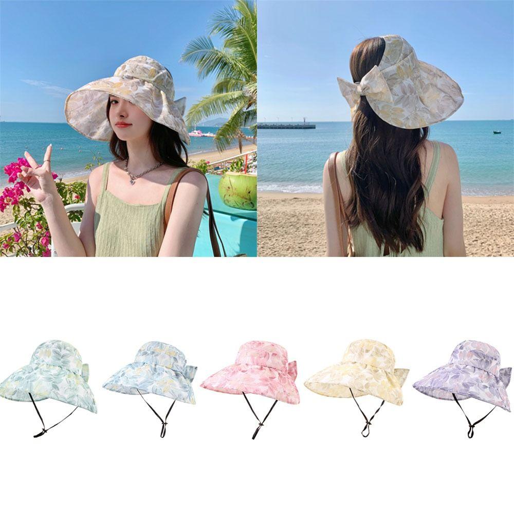 

Breathable Wide Brim Beach Hat with Flower Pattern Foldable Sun Hat Women s Sun Visor Hats хакі