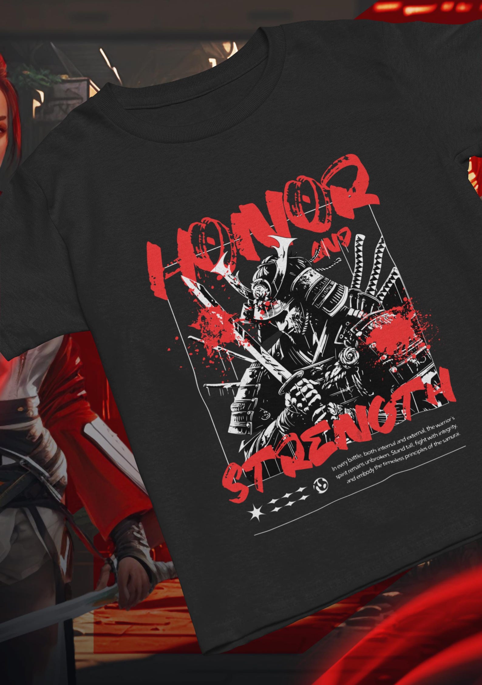 Samurai Warrior Vintage Comic T-Shirt, Unisex Shirt, Japanese Warrior Graphic Tee, Samurai Warrior Apparel XL