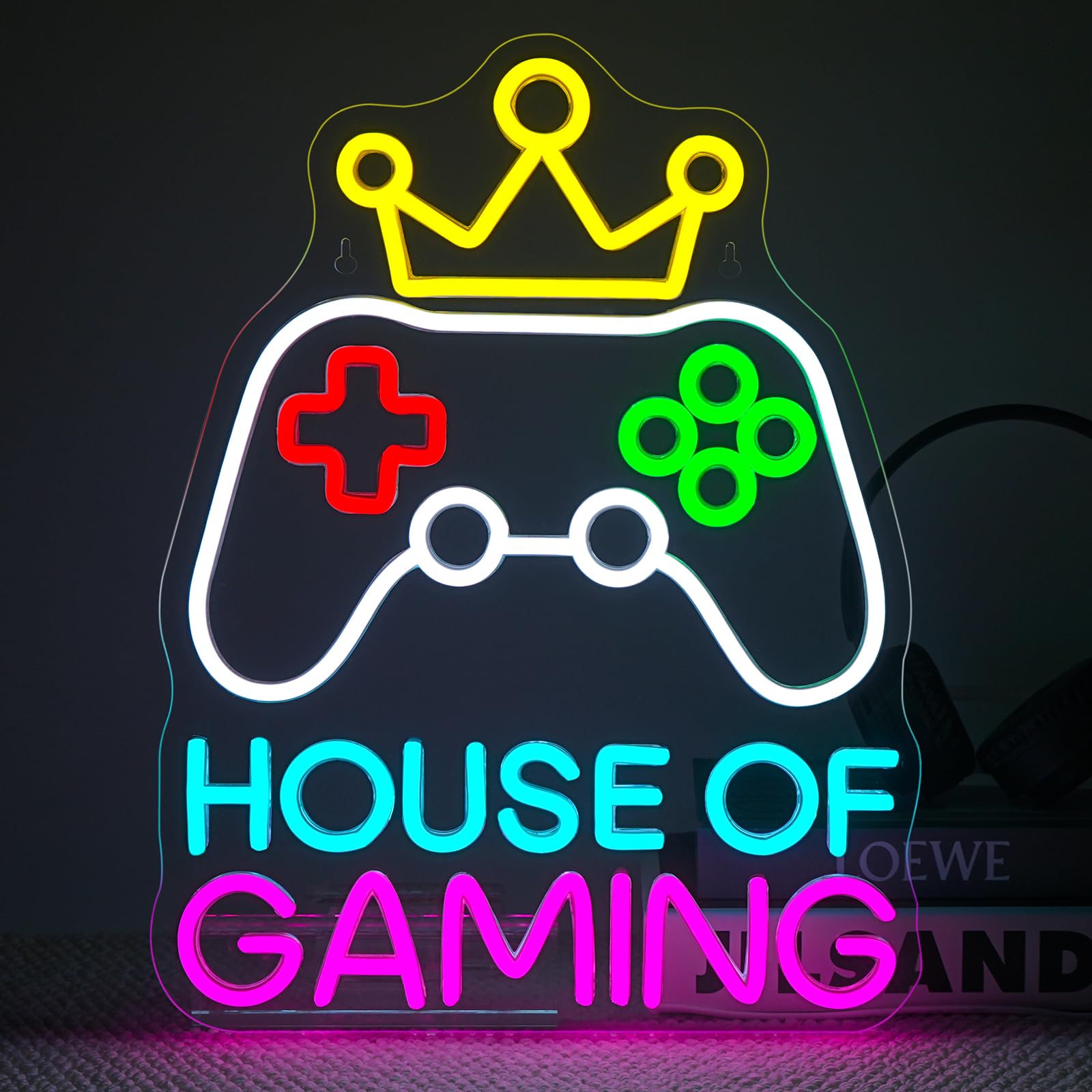 

House of Gaming Neon Sign, LED Neon Light for Gamer Room, Neon Décor for Bedrooms, Kid s Room, Gift