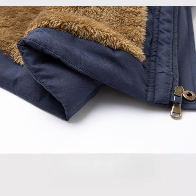 Men's Middle-aged and Elderly Fleece-lined Vest Dad's Windproof Waterproof Vest Sleeveless Large Size Sleeveless Jacket