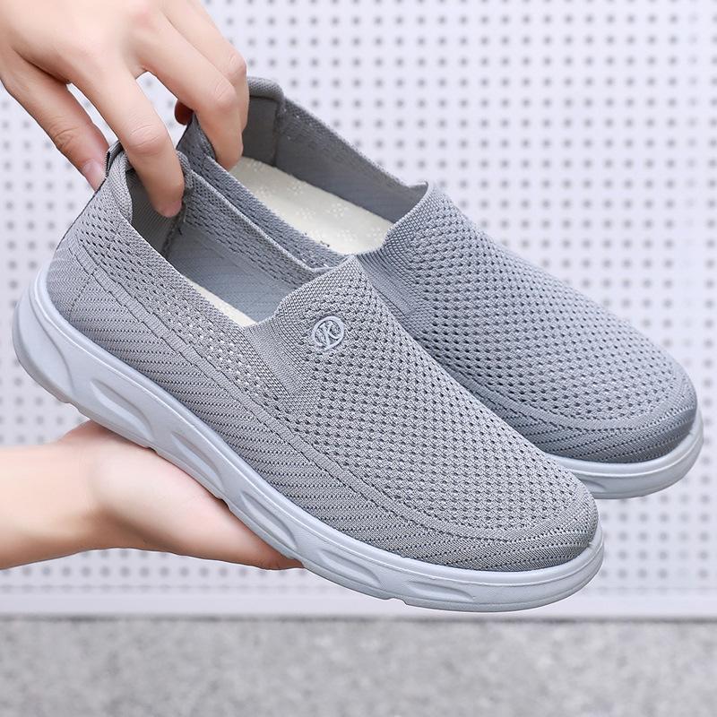 Old Beijing Cloth Shoes Men's Mesh Shoes Middle-aged and Elderly Father Shoes Casual Soft-soled Grandpa Shoes Summer Elderly Non-slip Mesh Shoes