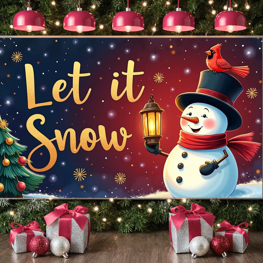 Winter Display Festive Holiday Background Christmas Banner Holiday Themed Winter Scene Background For Xmas Event Snow Festival