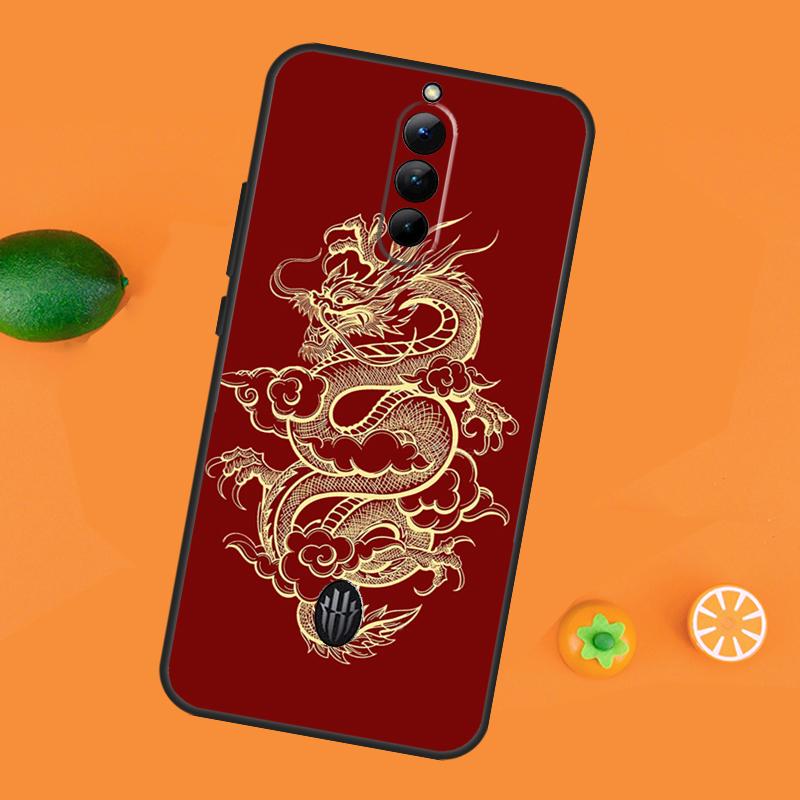 Chinese Dragon Case For ZTE Nubia RedMagic 10 Air 5G 6 7 7S 6S Pro RedMagic 10S 9S 8S 8 9 10 Pro Plus Cover