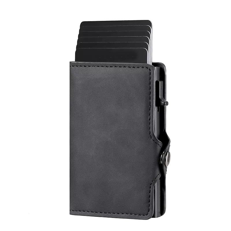 RFID Blocking Credit Card Holder Minimalist Men Wallet Carteira Masculina Money Bag Carbon Fiber Id Bank Cardholder Coin Purse