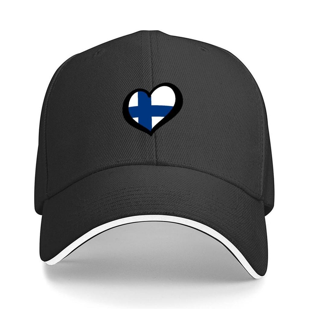 Eurovisionstyle Heart Finland Baseball Cap Sailor Cap for Unisex Vintage Sun Hat Sun Hat For Children Hats For Women Unisexs