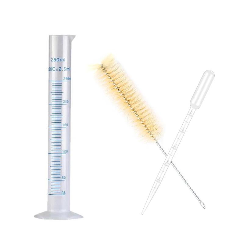 1 Set for Measuring Plastic Measuring Cylinders, Graduated Cylinders Clear Graduated Cups Gas Cylinders Laboratory Tools