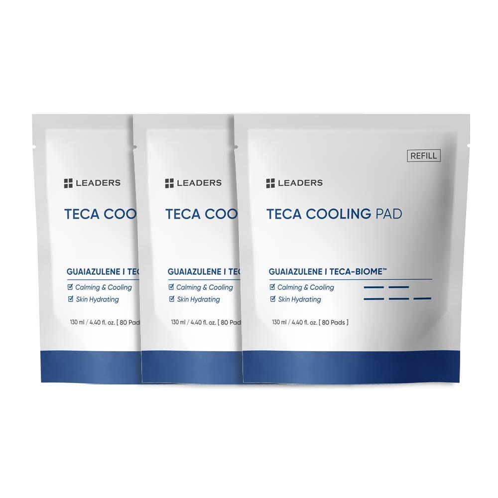 LEADERS Cooling Soothing Pad Refill 130ml (80 Pads) x 3