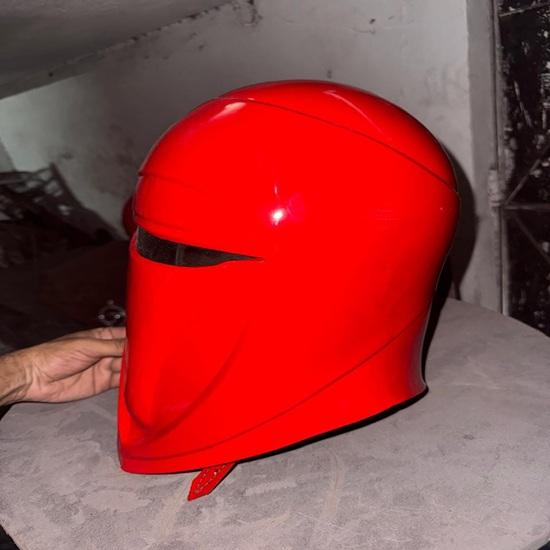 Red Royal Guard Helmet  Sci-Fi Cosplay Armor Mask Collector Display Prop