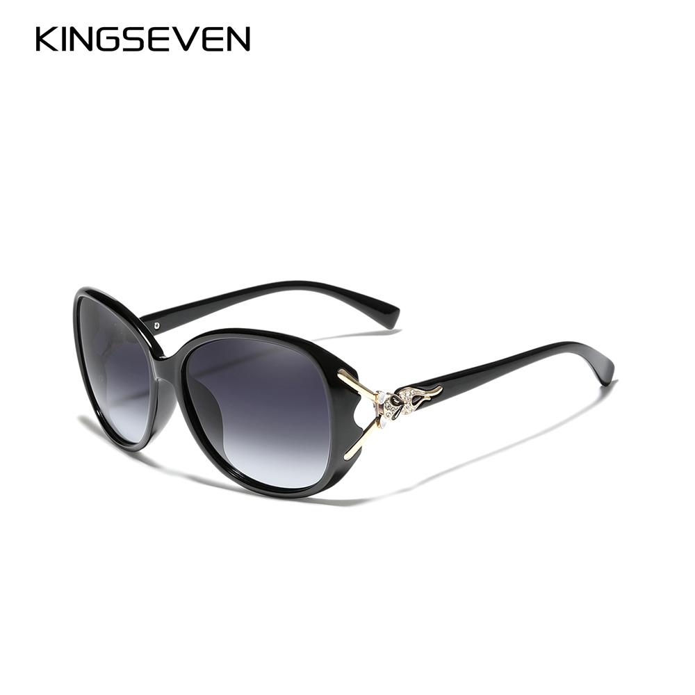 Kingseven Luxusní brýle Polarized Retro Big Frame Lady Brand Designer Sluneční brýle