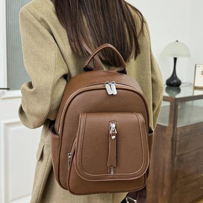 Soft Leather Large-capacity PU Women's Backpack for Carrying On The Shoulders, Casual Travel Bag for Women, Self-assembly for Overseas Delivery