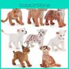 Baby-Tiger-Löwe-Miniaturmodelle aus PVC, statisches Spielzeug für Kinder zum Lernen und kreativen Spielen