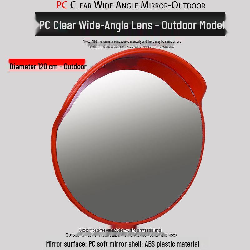 80cm Wide-Angle Outdoor Traffic Convex Mirror for Blind Spots and Corners