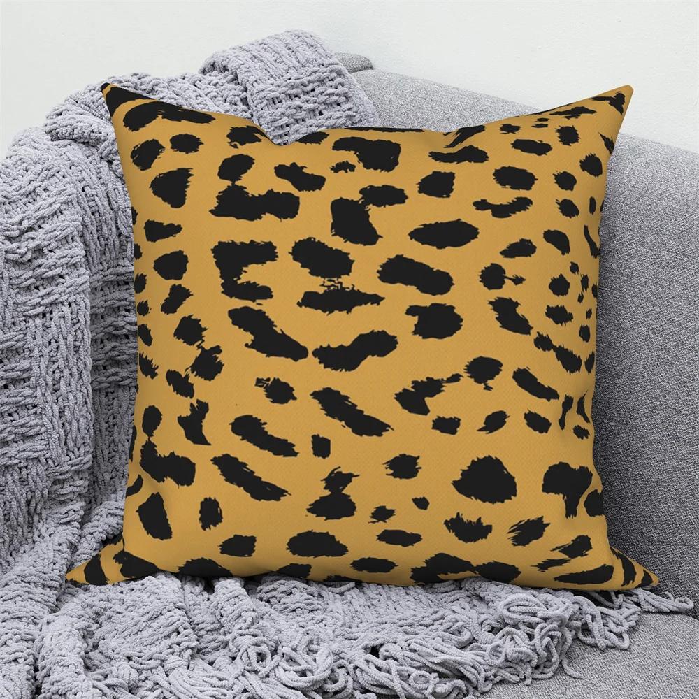 Decorative Throw Pillowcase  Sofa Car Living Room Decoration Leopard Cushion Cover