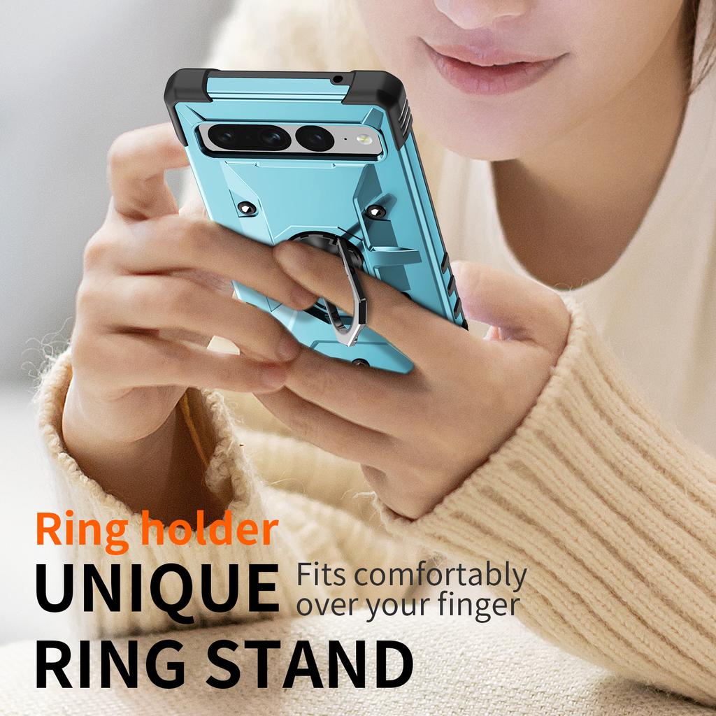 Anti -Drop Portable Finger Ring Fitted Case For Google Pixel 7 Pro Pixel7 Anti -Dust Stand Cell Phone Cover