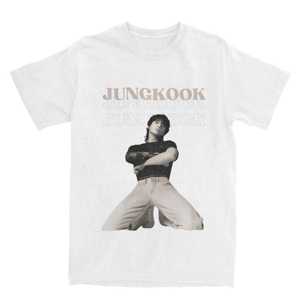 Jungkooks Vintage T-Shirt Sommer Koreanischer Pop Fantastische T-Shirts 100 Baumwolle Harajuku T-Shirt für Männer Kurzärmelige Freizeit-Tops