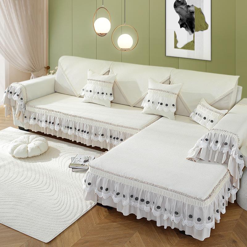 

Бархатная подушка для дивана Тедди Водонепроницаемый чехол для дивана Четыре сезона Универсальное одноразовое полотенце для дивана Универсальный нескользящий коврик. 76*70