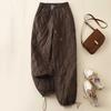 Winter New Straight Loose Casual Cotton Pants Solid Color High-waisted Elastic Waist Warm Long Cotton Pants Female
