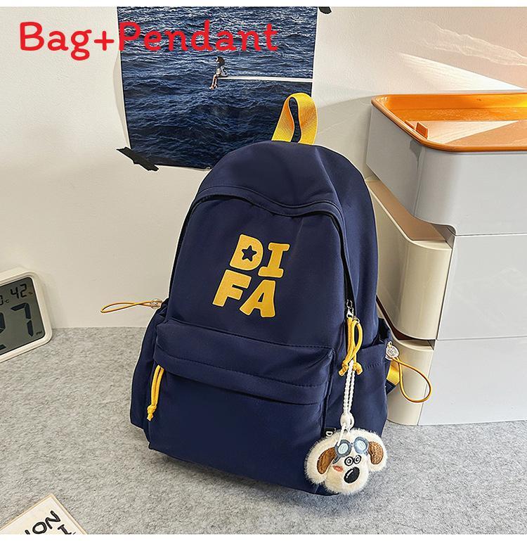 Jugend-Campus-Rucksack mit Buchstabenmuster und Nylon für Studenten