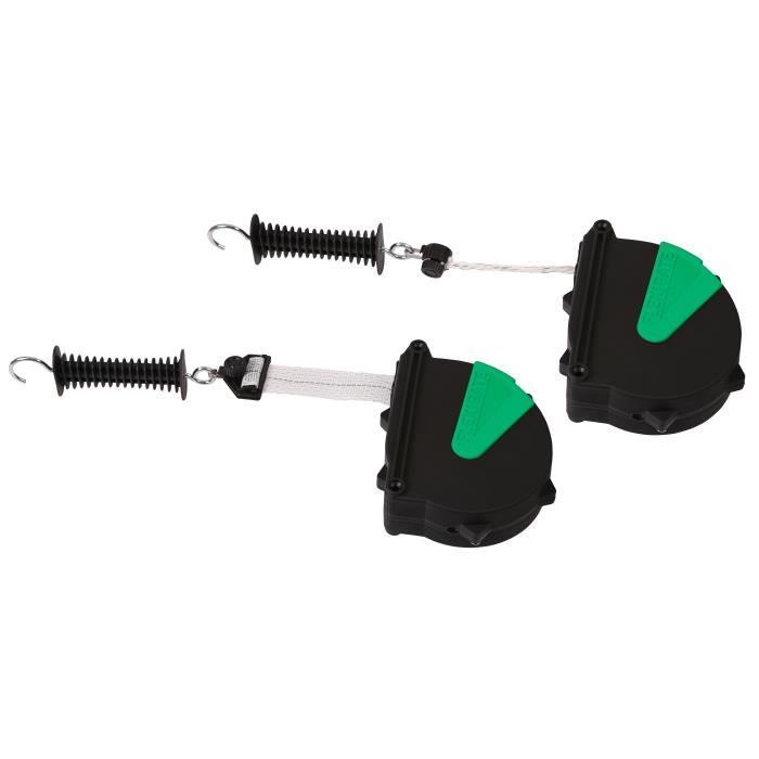 Système de porte Flexigate - Kerbl - 441293/016 - Corde extensible 7,5 m - Acier - Noir