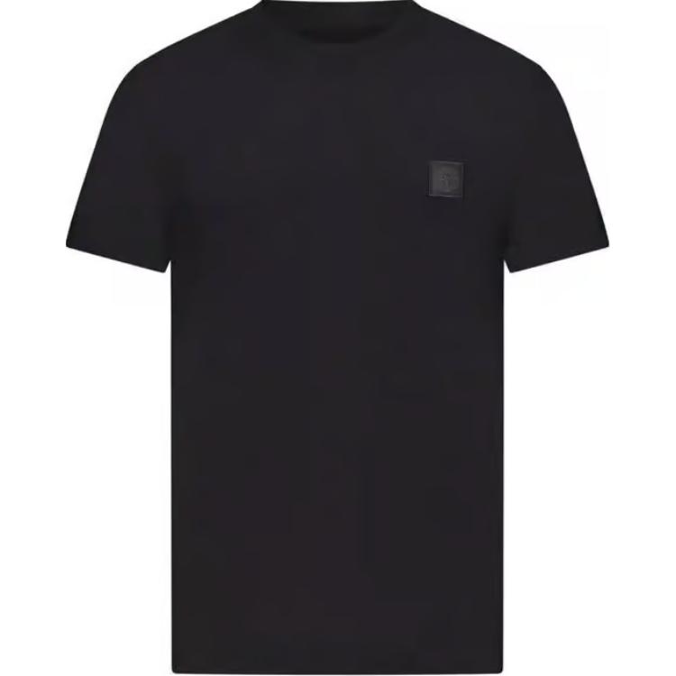 Stone Island Ghost Series Solid Color Crew Neck Short Sleeve T-Shirt Men Tops Black K1S1521000-08S0F11-V0029
