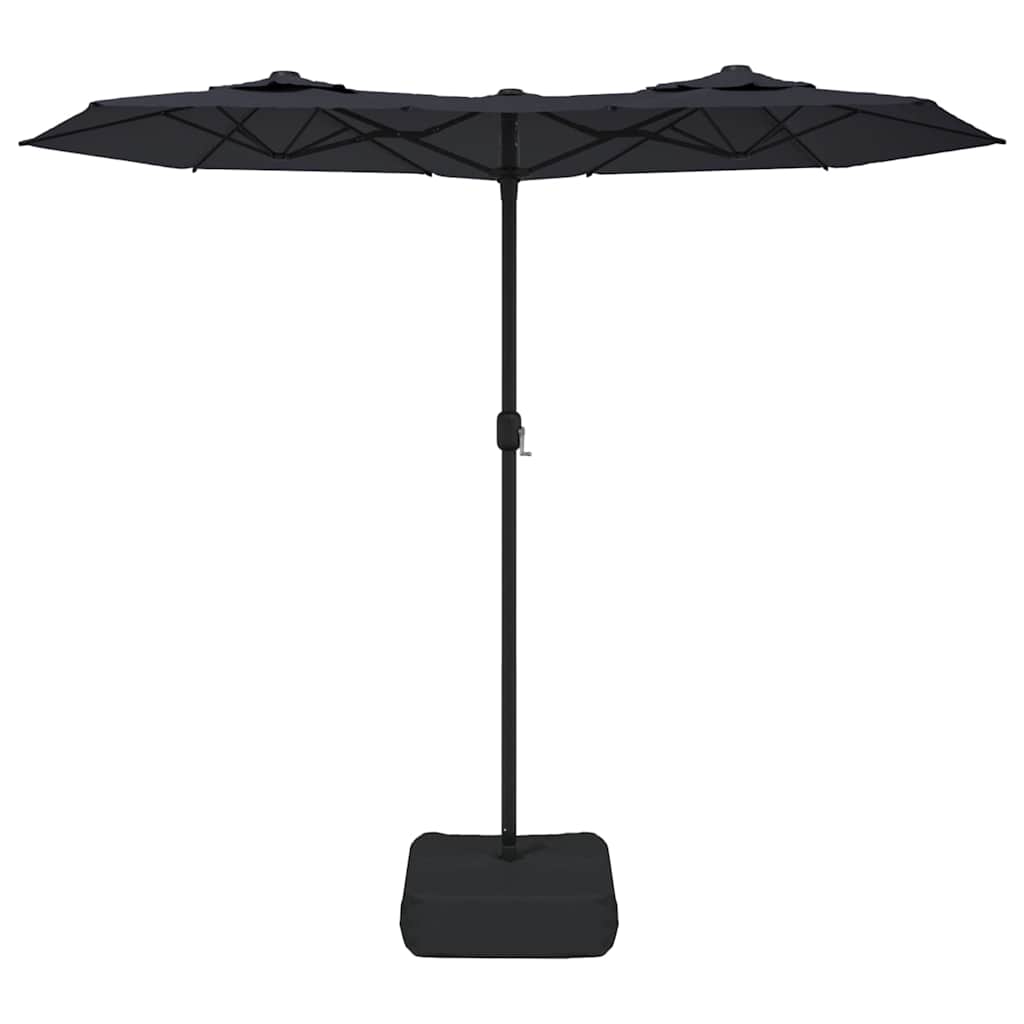 Vidaxl Podwójny Parasol Ogrodowy, Czarny, 316X240 Cm