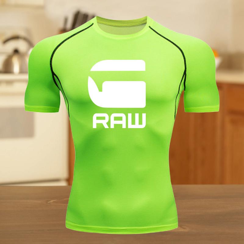 Men Compression Shirt for Workout Quick Dry Top Breathable Sweat Absorbing Tight Fit Fitness Suit T-Shirt Gym Sweat-Resistant