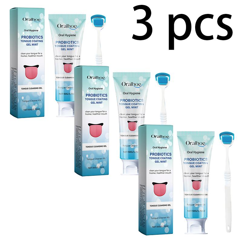 Tongue Cleaning Kit Easy Tongue Cleaning Hygiene Clean Odor Care Oral Care Kit