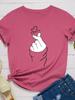 Finger Heart Print Women T Shirt Short Sleeve O Neck Loose Women Tshirt Ladies Fashion Tee Shirt Tops Clothes Camisetas Mujer