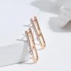 Modern Style Zircon Earrings for Women Gold Color Trendy Jewelry